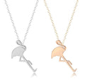 Flamingo Bohemian Boho Retro Kitsch Bird Pendant Necklace Jewellery