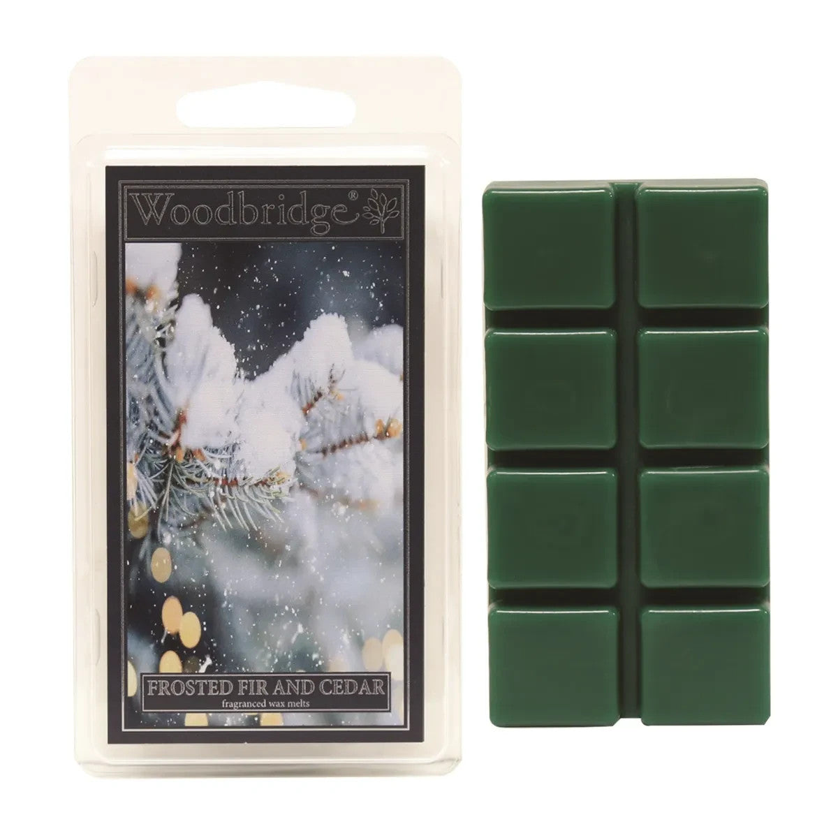 Woodbridge Scented Wax Melts - Melt Burn Time: Up to 16 Hours Per Segment - Frosted Fir & Cedar