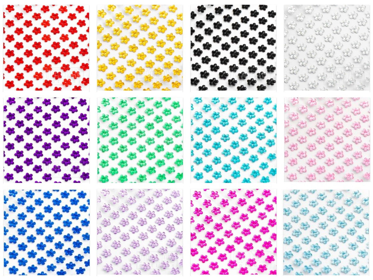 Flower Self Adhesive Craft Diamante Rhinestone Flower Gems Stick on Crystals