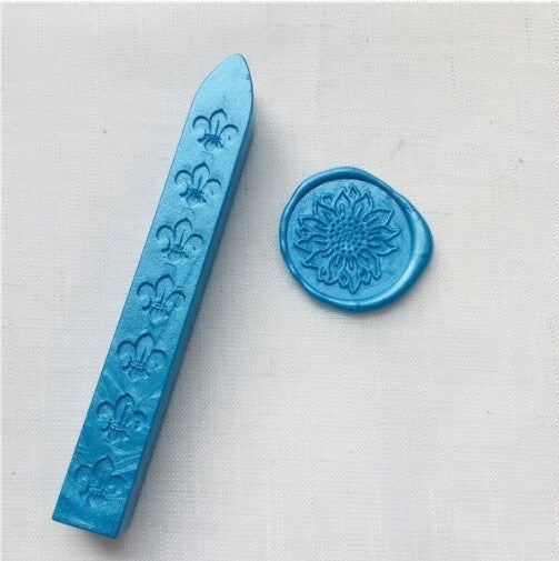 Traditional Wax Sealing Stick Letters Stamp Envelope Seal Scrap Book Manuscript - Teal Blue