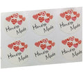 White Paper Labels Hand Made Heart Gift Food Kraft Paper Craft Sticker 3cm
