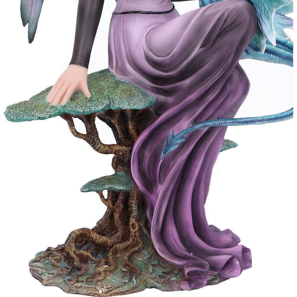 XXL Gothic Fantasy Fairy Figurine with Dragon Elvie Spring Fairy - Nemesis Now