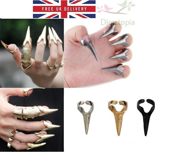 Nail Fingernail Ring Dragon Claw Talon Punk Statement High Fashion Rock Kawaii