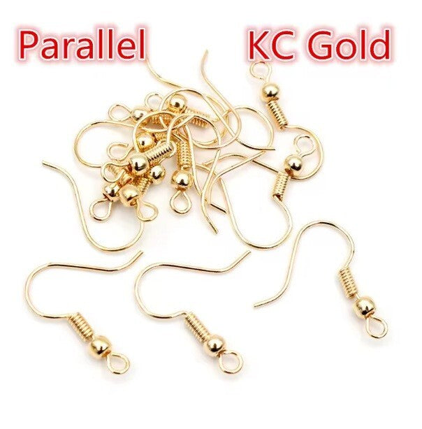 Earring Hooks Blanks Wire Hook Jewellery Makings Findings Fitting Base - KC Gold
