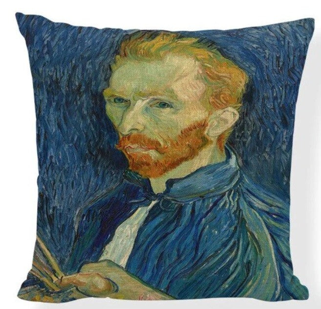 ARTIST VAN GOGH STARRY NIGHT BLOSSOM OIL PAINTING CUSHION COVERS 45x45cm - Portrait Design 1