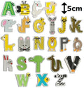 Animal Letter Patch Patches Iron or Sew on Alphabet Embroidery Customise Animals
