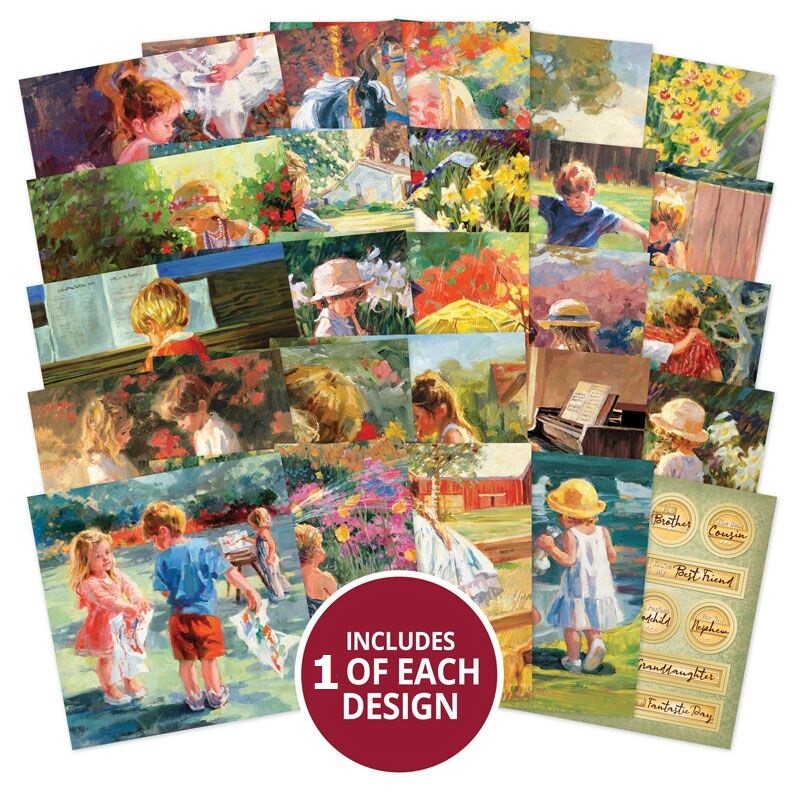 Hunkydory Little Books 20/24/25 Pack - Christmas Birthday Card Making Scrapbook - Childhood Dreams