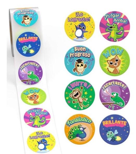 Kids Reward Stickers Labels Well Done Children's School Teachers & Nursery 25mm - Design 6