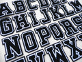 Large 3D Black Varsity Chenille Patch Letter Patches Iron Sew on Alphabet 7cm