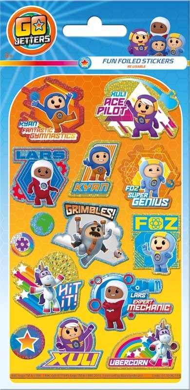 Foiled Re-usable Children's Character Stickers Party Loot Bag Fillers Craft Gift - Go Jetters