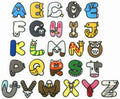 Animal Letter Patch Patches Iron Sew on Alphabet Embroidery Customise Animals