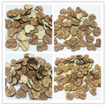 Mr Mrs Bride Groom Wooden Hearts Table Scatter Confetti Scrapbook Decoration