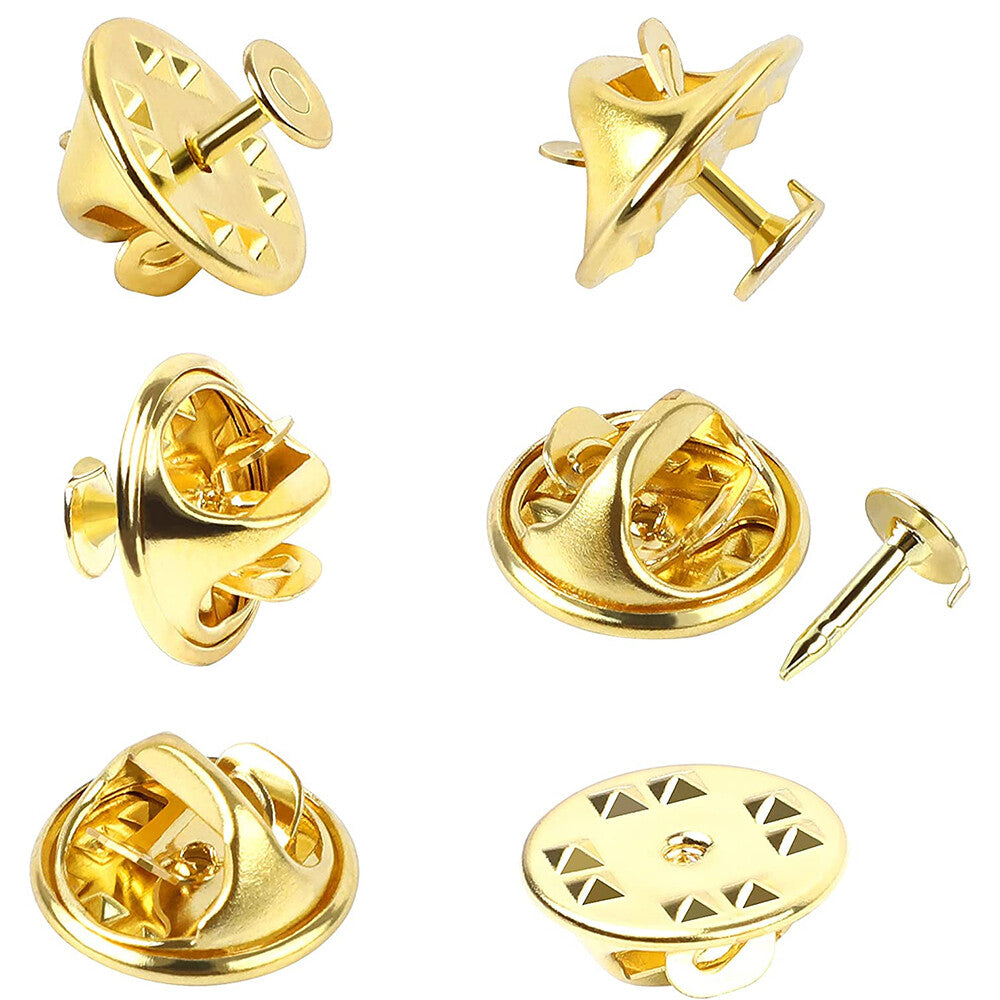 Butterfly Clutch Clips with Stud Pin Badge Backs Lapel Brooch Clasp