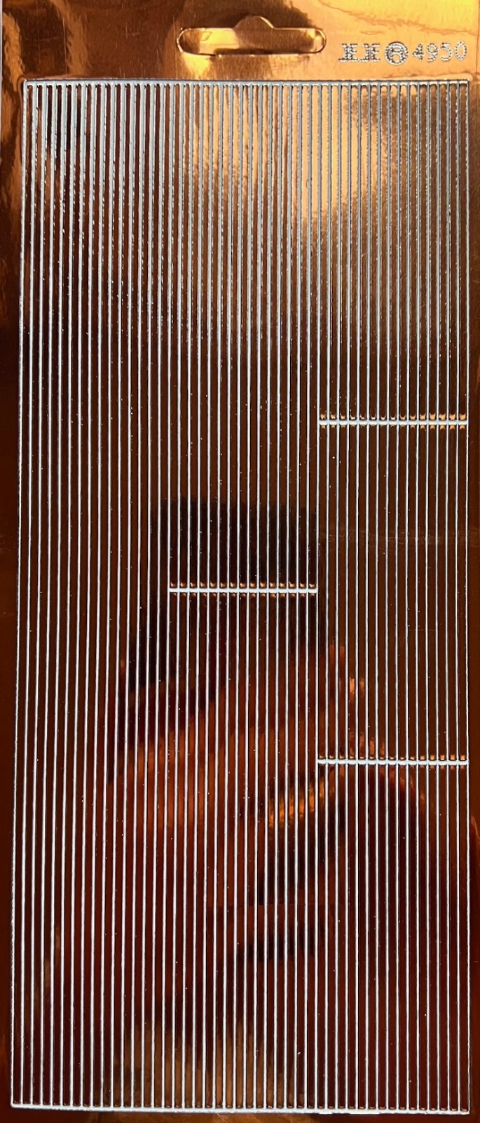 Lines Border Line Mirror Shine Peel Off Sticker Edge Craft Borders Stickers - Copper