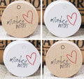 Round Craft Tags Made With Love Gift Food Jewellery Wedding Christmas Tag