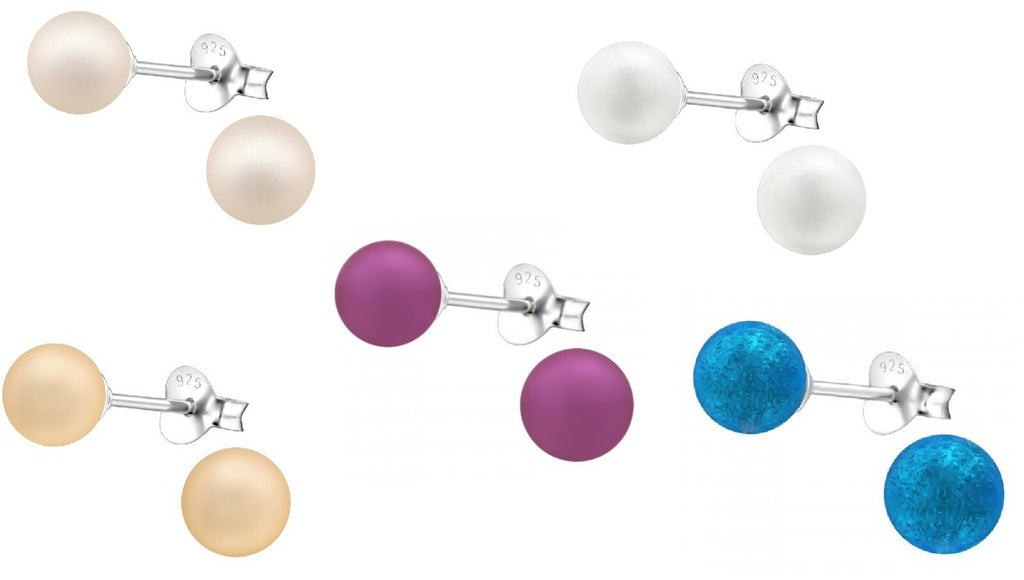 925 Sterling Silver Pearl Earrings & Gift Box - Wedding Party Birthday Ball Prom