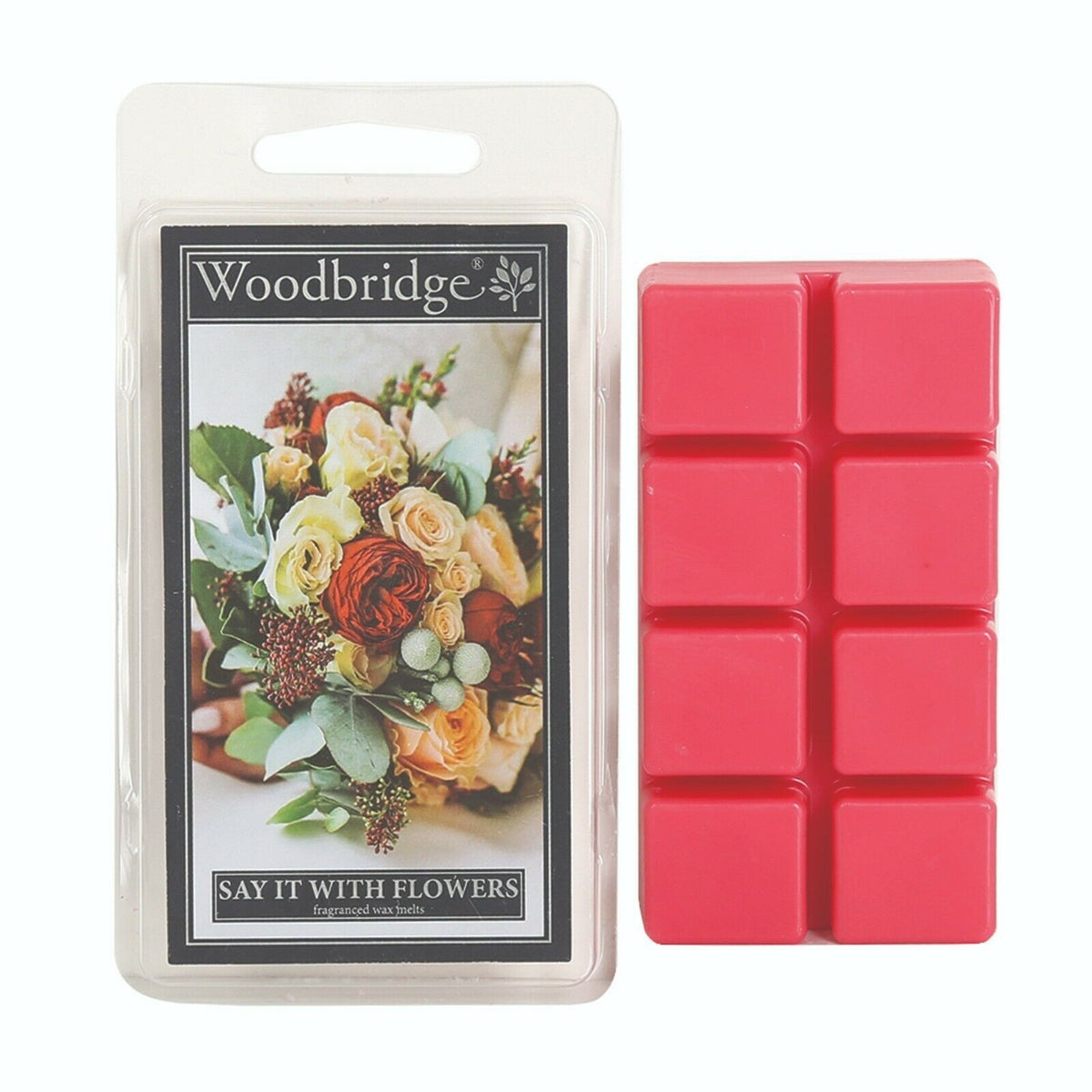 Woodbridge Scented Wax Melts - Melt Burn Time: Up to 16 Hours Per Segment - Say it With Flowers