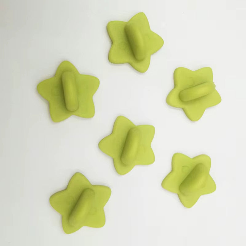 Star Coloured Rubber Pin Backs Keepers Replacement Uniform Badge Comfort Fit - Lime Green