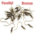 Earring Hooks Blanks Wire Hook Jewellery Makings Findings Fitting Base - Antique Bronze