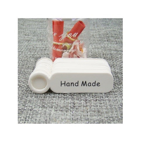 Craft Paper Tags 'Handmade with Love' & 'Thank You' Hand Made Mini Gift Tags - 16
