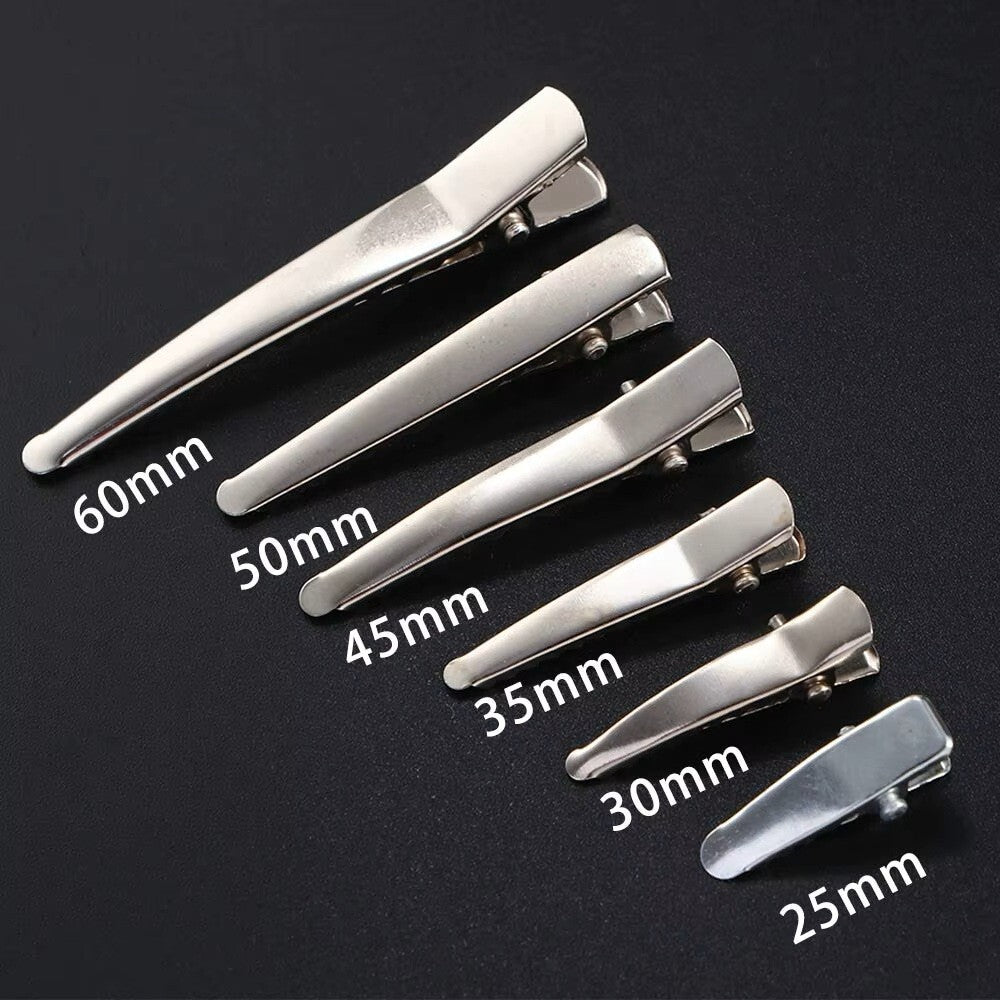 Silver Colour Crocodile Alligator Straight Blank Hair Clips Clip 5/10/20/50