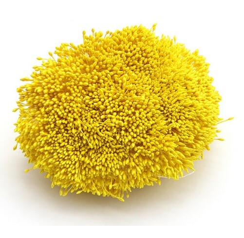 Artificial Flower Stamen Double Head Eco Friendly Floral Craft Wedding 1mm 250pc - 2. Yellow