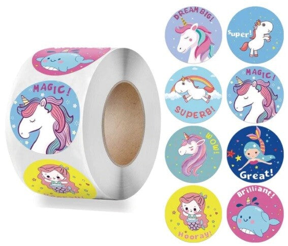 Kids Reward Stickers Labels Well Done Children's School Teachers & Nursery 25mm - Design 14