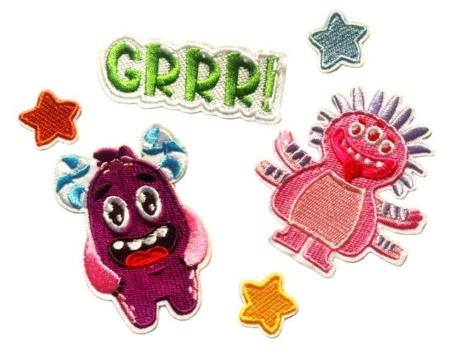 Cartoon Monster Patch Embroidered Patches Iron on / Sew on / Glue on - 3