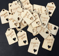 Rustic Wooden Thank You Tag Craft Gift Wedding Christmas Wood Tags 4x2.5cm