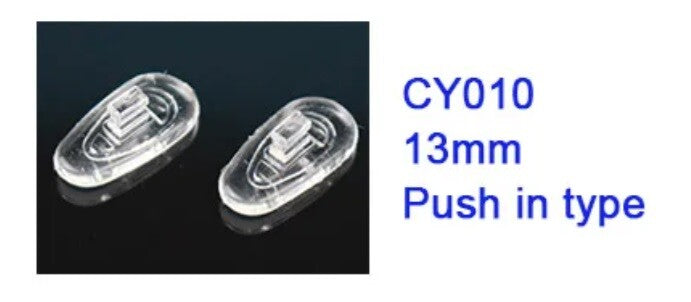 Pair Push In Silicone Nose Pad Glasses Spectacles Non Slip Pads 13mm - Cy010