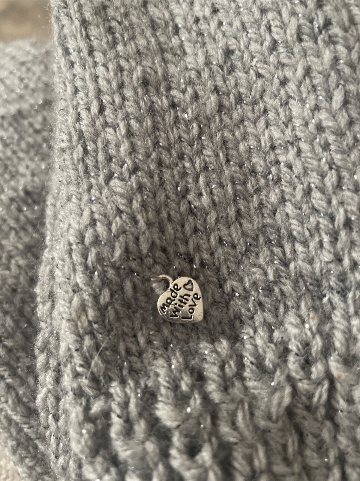 Made With Love Heart Sew Glue Craft Charm Garment Clothing Label Tags Handmade
