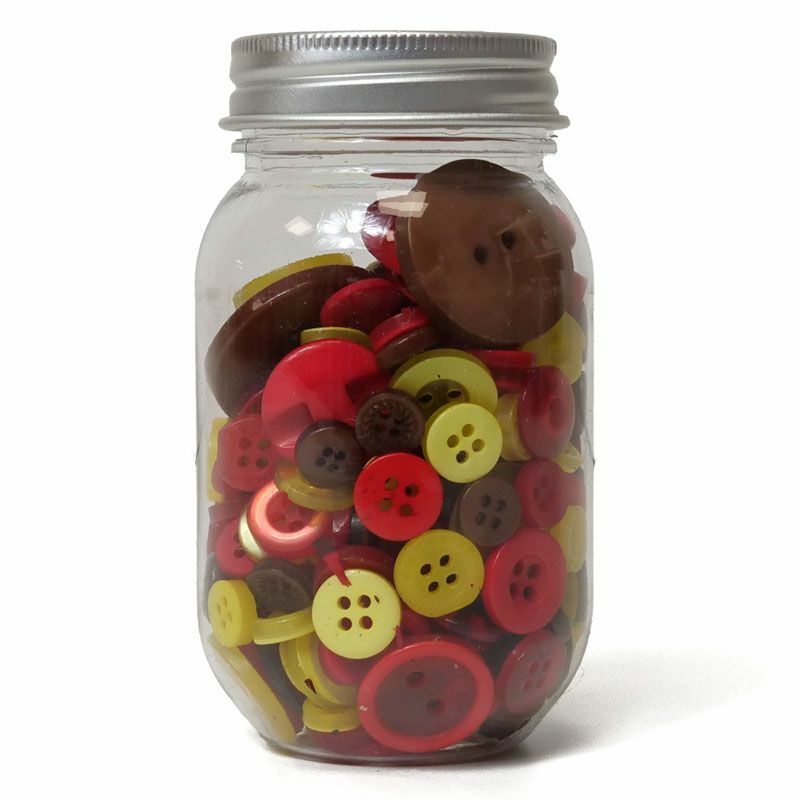 Jar of Buttons Assortment Button Button It! Craft Scrapbook Cardmaking Hunkydory