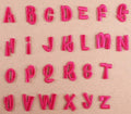 Pink Fuchsia Letter Patch Iron or Sew on Embroidered Alphabet Customise Clothing