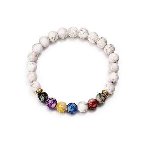 7 Chakra Beads Rainbow Bracelet Positive Energy Spiritual Healing Reiki Gift