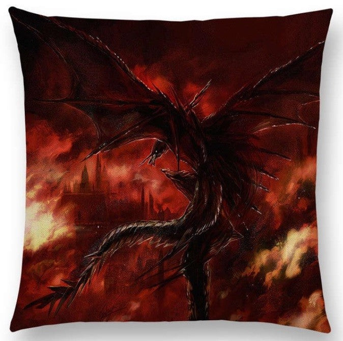 Dragon Cushion Cover Fantasy Mystical Magic Dragon Cushions 18" x 18" - 3