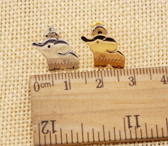 Cute Elephant Animal Stud Earrings Kawaii & Gift Box
