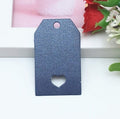 Craft Paper Tags Hollow Love Heart Craft Gift Food Wedding Price Gift Tag 5x3cm - Blue