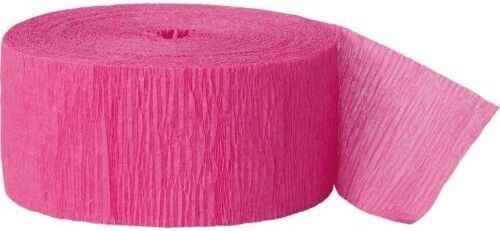 Buy 3 Rolls Crepe Streamer Crepe Paper Party Decoration Streamers 81 ft - Hot Pink x 3 rolls