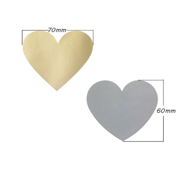 Heart Scratch Sticker Personalised Secret Message Wedding Valentine Stickers