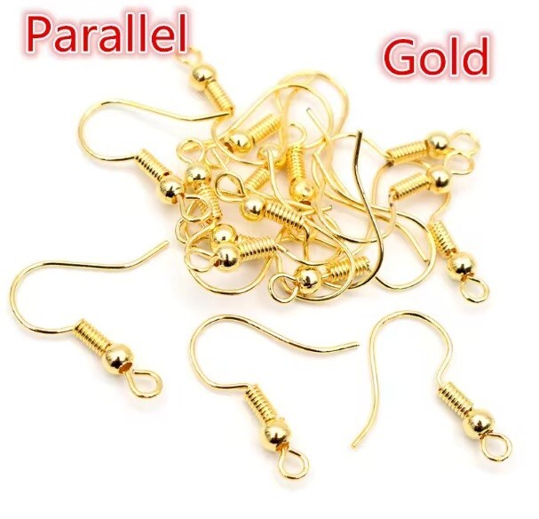 Earring Hooks Blanks Wire Hook Jewellery Makings Findings Fitting Base - Gold