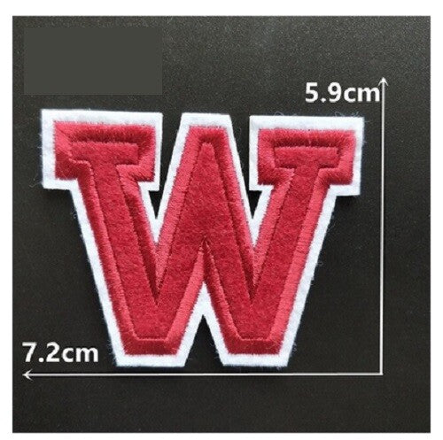 Burgundy Red Letter Patch Patches Iron or Sew on Alphabet Embroidery Customise