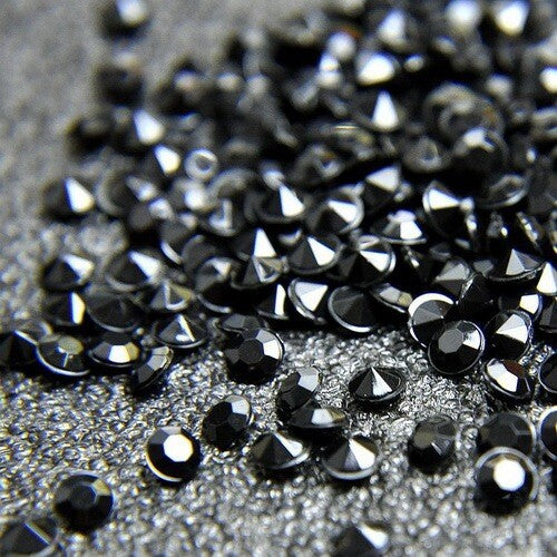 1000 Pieces - Diamond Table Scatter Confetti Gems - 10 Colours - 4mm - Craft - Black