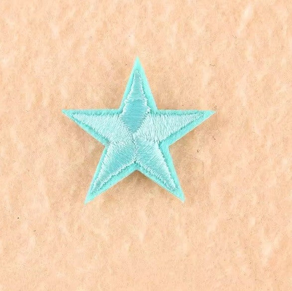 10 x Star Iron On Patch Sew On Star 3cmx3cm Applique Patches - 33 Colours - Mint