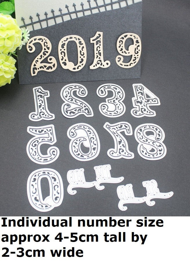 Alphabet Numbers Die Cutting Stencil Card Making Scrapbook Craft Template - Numbers 0-9 Design 3