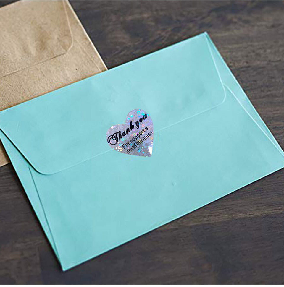 Thank You for Supporting a Small Business Hologram Labels Stickers Sticker 25mm