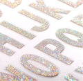 Large Crystal Rhinestone Letter Patch Patches Iron on Alphabet Customise 7.5cm - AB Crystal