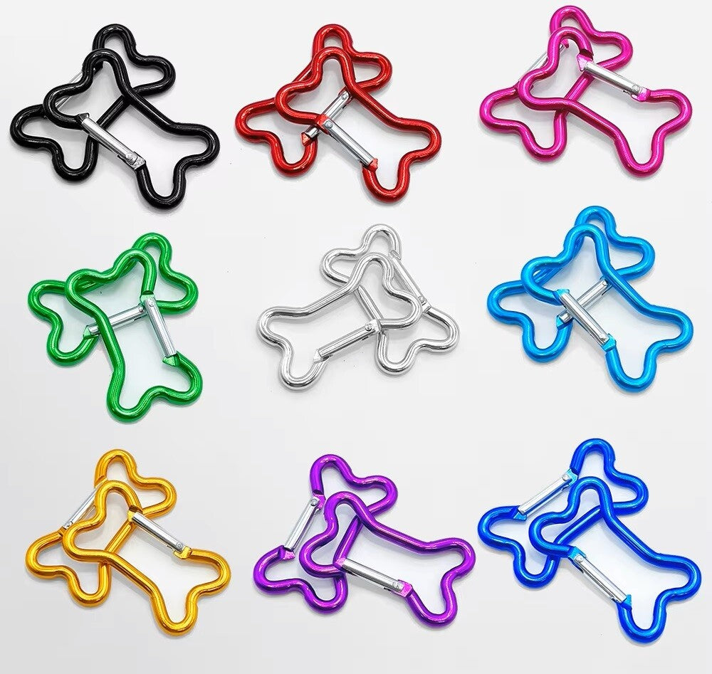 Carabiner Dog Bone Shaped Spring Clip Clasp Snap Hook Keyring Craft Toy