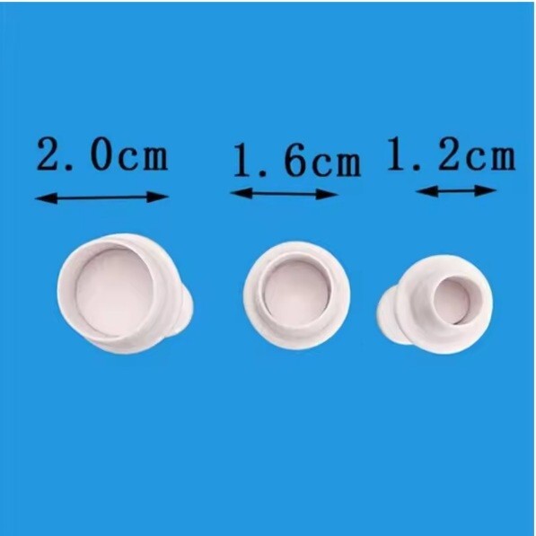 3 Piece Set Star Heart Round Square Fondant Icing Decorating Tool Plunger Cutter - Round