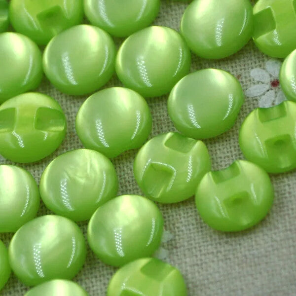 12mm / 1.2cm Buttons - 12 colours - Baby Knitting Clothing Knit Button Flatback - Light Green