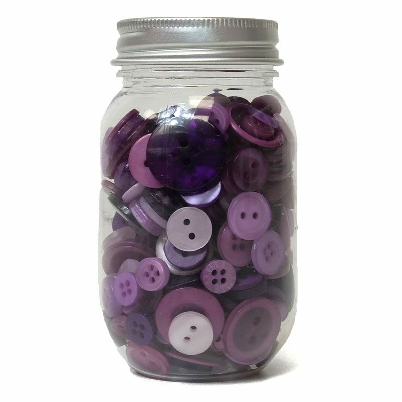 Jar of Buttons Assortment Button Button It! Craft Scrapbook Cardmaking Hunkydory